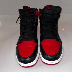 NIKE AIR JORDAN 1 BRED 2013, SIZE 12, RED/BLACK - 100% AUTHENTIC